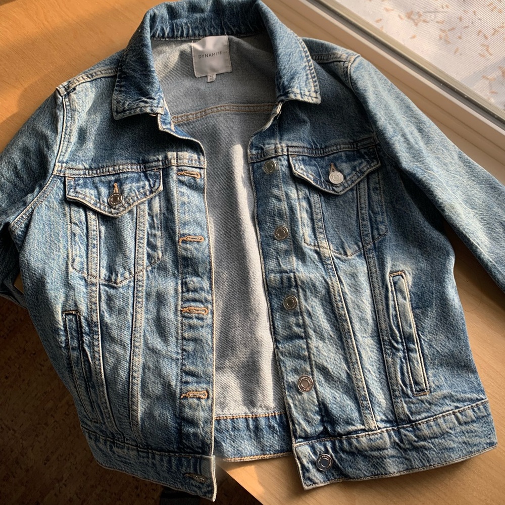 Dynamite cropped denim jacket